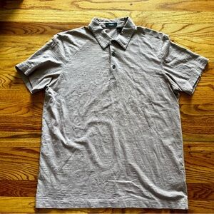 Theory Men's Short-Sleeve Cotton Polo Shirt - Taupe